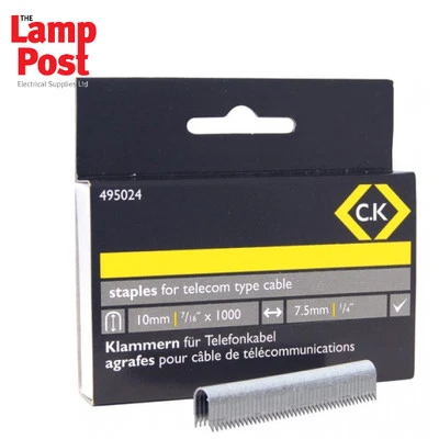 CK Tools 495024 Telecom Cable Staples 4.5 x 10mm - Box of 1000