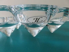 JL JOHN LEWIS Candle Holder 6-Point Crystal Tea Light Votive Vintage w TAG
