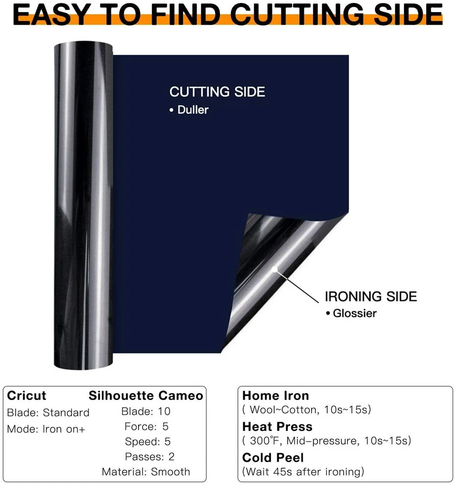 12"x20FT Heat Transfer Vinyl Iron HTV Cutting & Silhouette T-shirt Garment - image 3 of 4