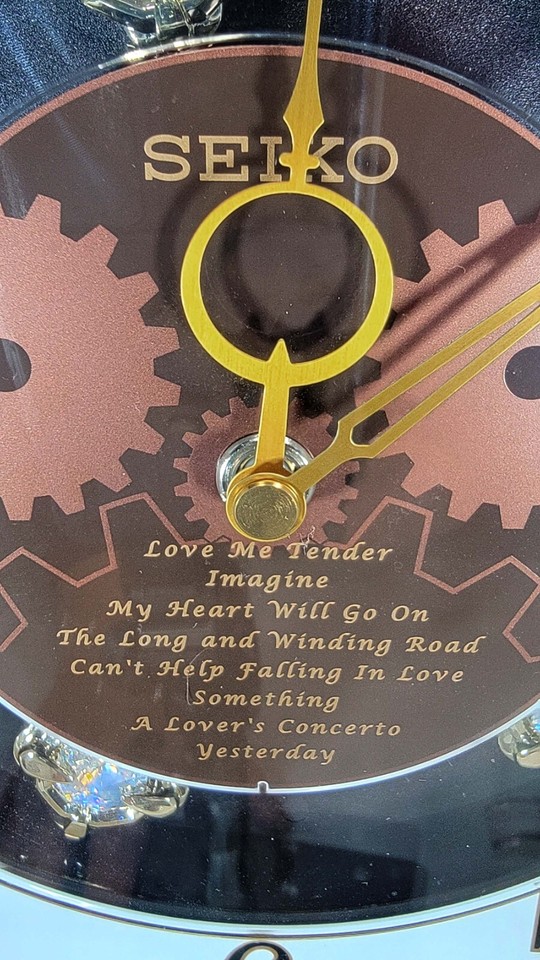 Amazing Seiko Melodies in Motion Clock QXM147BRH 4 Beatles Melodies