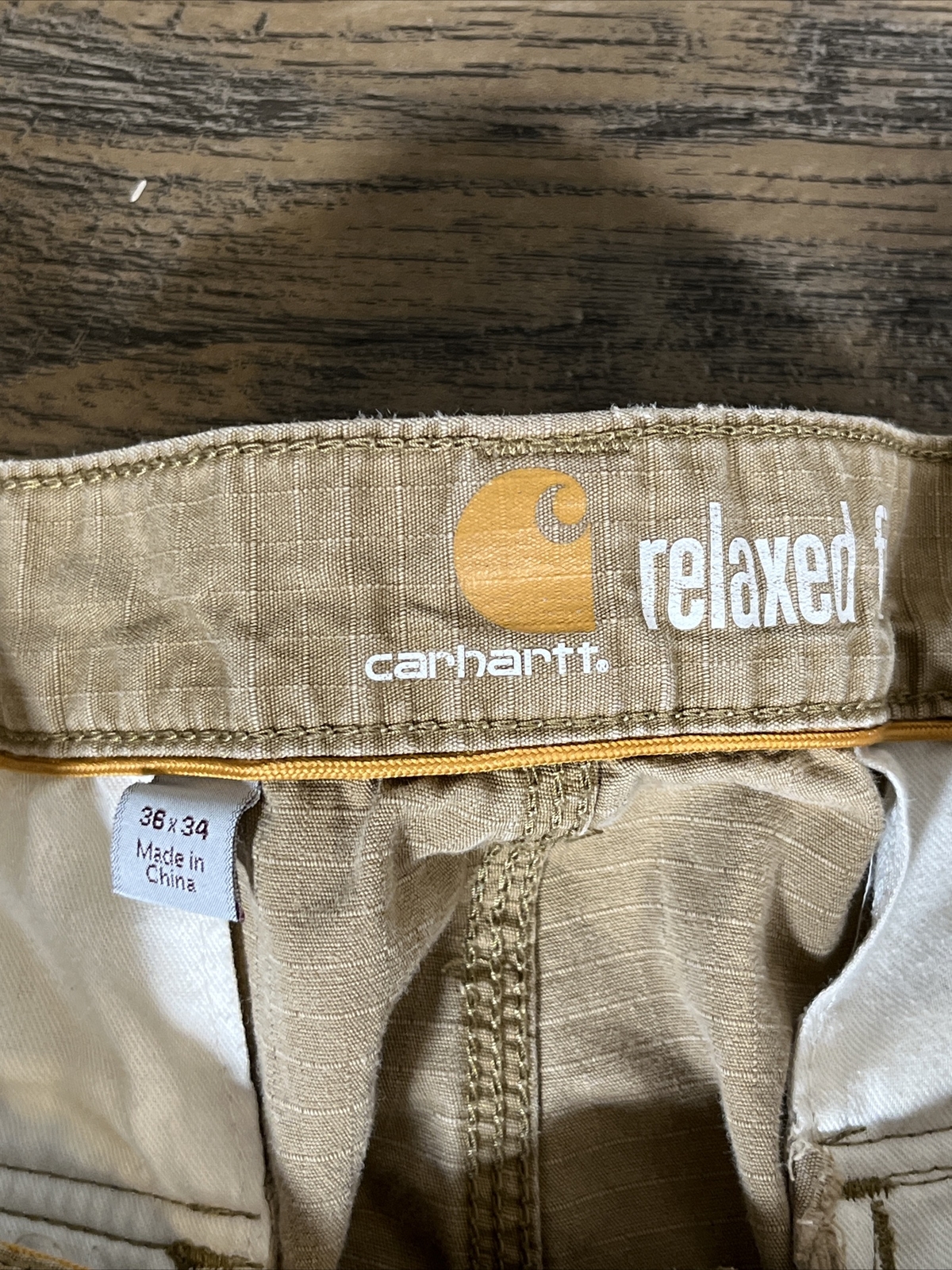 Carhartt Force Ripstop Canvas Cargo Pants Khaki Tan Men's 36x34 101148257 S eBay