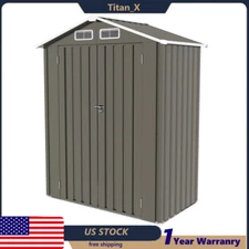 5X3FT Metal Storage Shed w/Lockable Door & Vents Heavy Duty Stor for Garden Tool