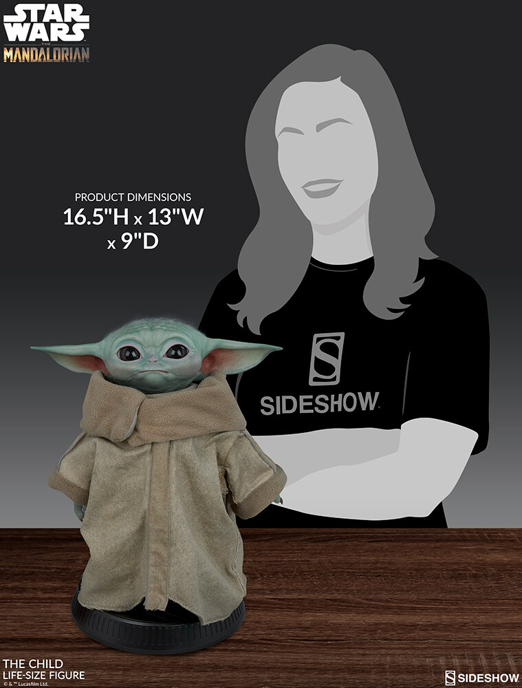 SIDESHOW THE CHILD LIFE SIZE Yoda PREMIUM FORMAT STATUE STAR WARS
