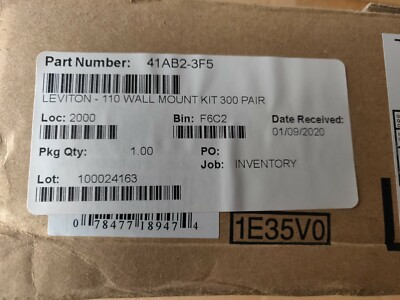 BRAND New 41AB2-3F5 Leviton 110-Style GigaMax 5e Blocks Kit C-5 Clips 44652LV