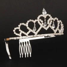 Rhinestone Tiaras crowns for girl silver