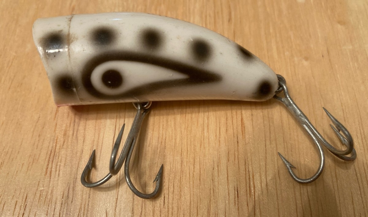 chug ike fishing lure LAZY IKE - Chug Ike / KC2 (WBS) White w Blk Spots - Ft. Dodge, IA -Fishing  Lure