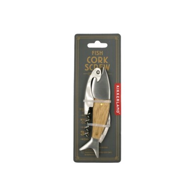 Kikkerland 3 in 1 Edelstahl Fischform Werkzeug Unikat Weihnachten Geschenkidee