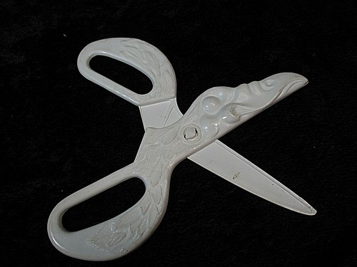 Vtg Kids KUSAN INC No. 80 Safety Paper Plastic Scissors Classic White Toy USA - Picture 5 of 12