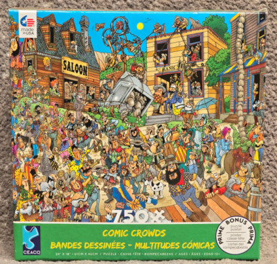 Ceaco 750 Teile Puzzle Comic Crowds Ol' West schwer zu finden