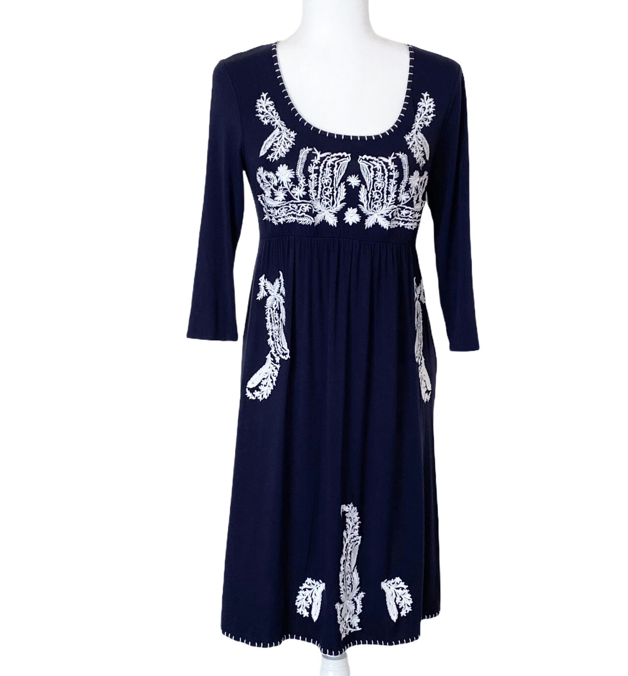 chelsea and theodore embroidered dress