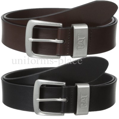 caterpillar leather belt