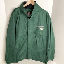Vintage Green Bay Packers Jacket, Medium, Green, Super Bowl XLV, Hooded Full Zip