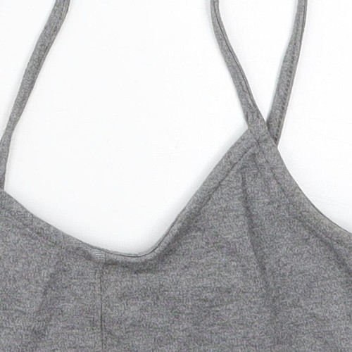 Tanque Topshop para mujer gris viscosa recortada talla 8 cuello en V - Imagen 7 de 12