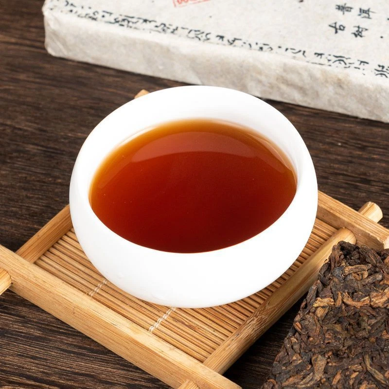 Yunnan 200g Ripe Puerh Tea Iceland Old Tree Cooked Pu-erh Tea Brick Black Tea - Image 3 of 4