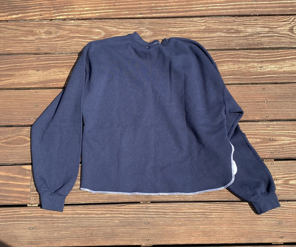 Suéter recortado para mujer Refried Apparel azul marino de los Tigres de Detroit talla XL Foto 4 de 4