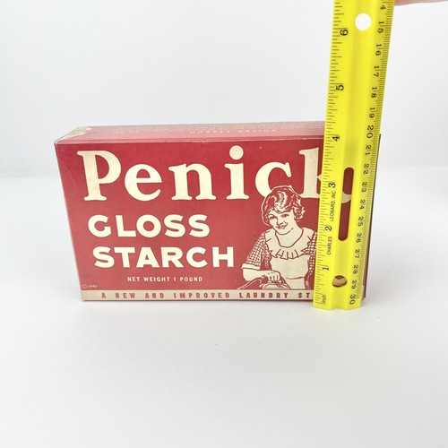 Vintage Penick Glanzstärke 1940 Wäschestärke Nettogewicht 1 Pfund NEU VERSIEGELT NOS - Bild 4 von 5
