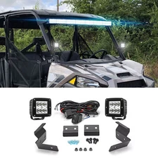 WEISEN A Pillar 24W LED Pods Mounts Wire For Polaris Ranger XD 1500/Crew XD 1500