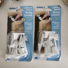 Safety 1st Cabinet Drawer Spring Latches - 2x 3-Pack Baby Child Safety Locks