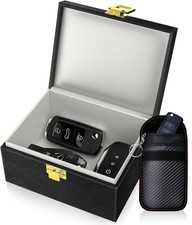 Elegant Faraday Box  Pouch Set: Superior Signal Blocking for Keyless Cars