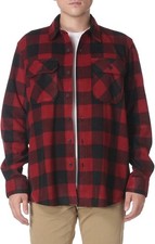 WRANGLER Authentics Men  s Long Sleeve Heavyweight Fleece Shirt L Large New