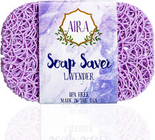 Soap Saver - Soap Dish  Holder - BPA Free Shower  Bath Holder - USA - Drains W