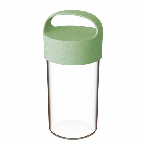 Botella de bebida Koziol Buddy, botella, plástico, verde hoja natural, 500 ml