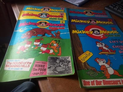 6 X Walt Disney's Mickey Mouse and Donald Duck Comic Apr / May 1976 weekly GC - Image 1 of 4