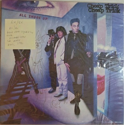 Cheap Trick All Shook Up Vinyl Record EX/EX EPC 86124 1980 Signed Rick Nielsen 