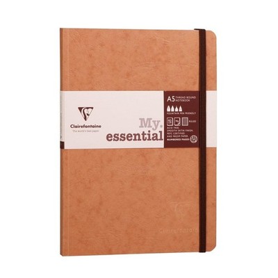 Clairefontaine 'Age Bag' Thread-Bound Notebook, A5, Dot, 192 Pages - Brown