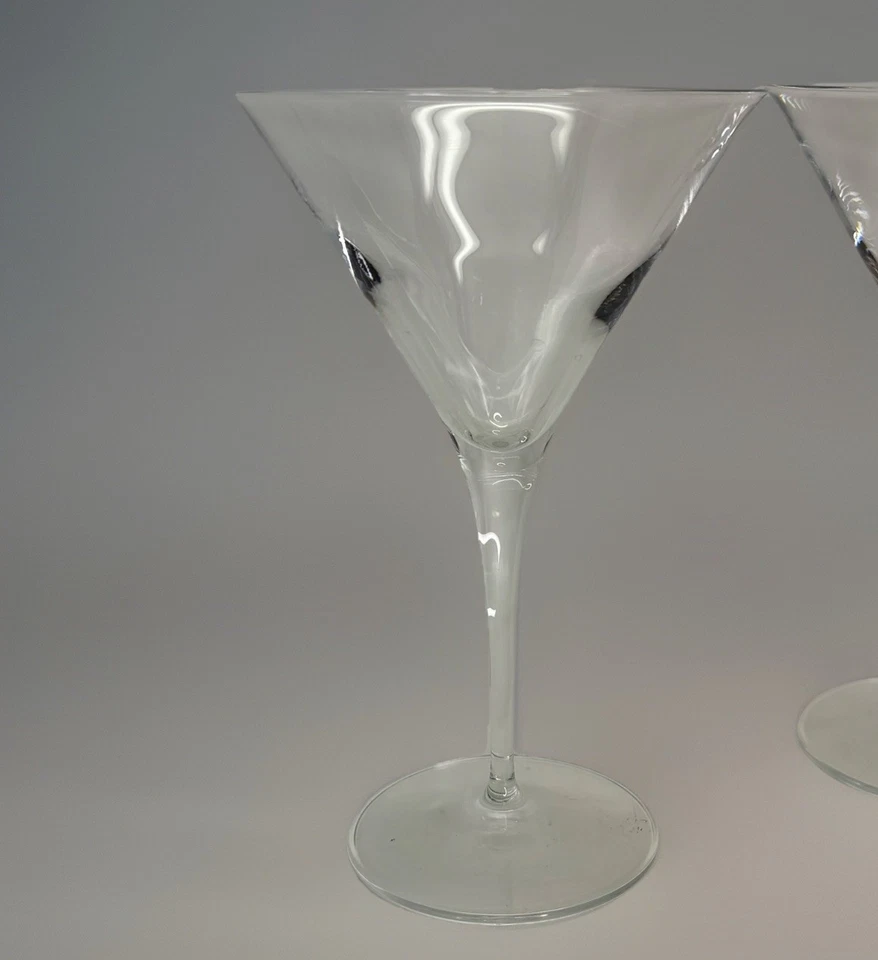 Luigi Bormioli Martini Glasses Set of 4 Clear Signed 7.75”h - Image 4 of 4