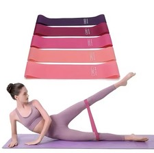 5 Piece Resistance Band, Soft, High Elasticity, for Yoga, Pilates  Glute Squats