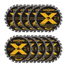 6-1/2 Inch Circular Saw Blade for Framing, Fast Wood Cutting, 24T, 10 Pack