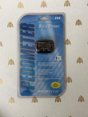 Sportline 340 Multi-Function Pedometer Simple Belt Clip Steps Distance (Sealed!)