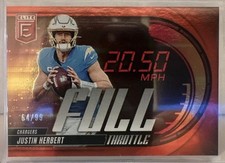 2025 Panini Donruss Elite Full Throttle Justin Herbert Red /99 🏈