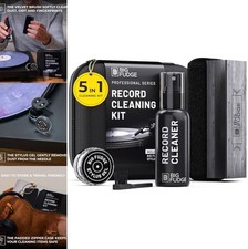 Vinyl Record Cleaning Kit Anti Static Velvet Brush Stylus Gel Fluid Padded Case