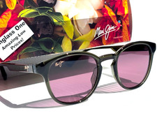 Maui Jim HIEHIE Shiny Translucent Green POLARIZED Rose GLASS Sunglass RS636-15