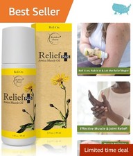 All-Natural Muscle Relief Oil Roll-On with Cypress  Herbal Formula for Soreness