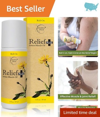 All-Natural Muscle Relief Oil Roll-On with Cypress & Herbal Formula for Soreness
