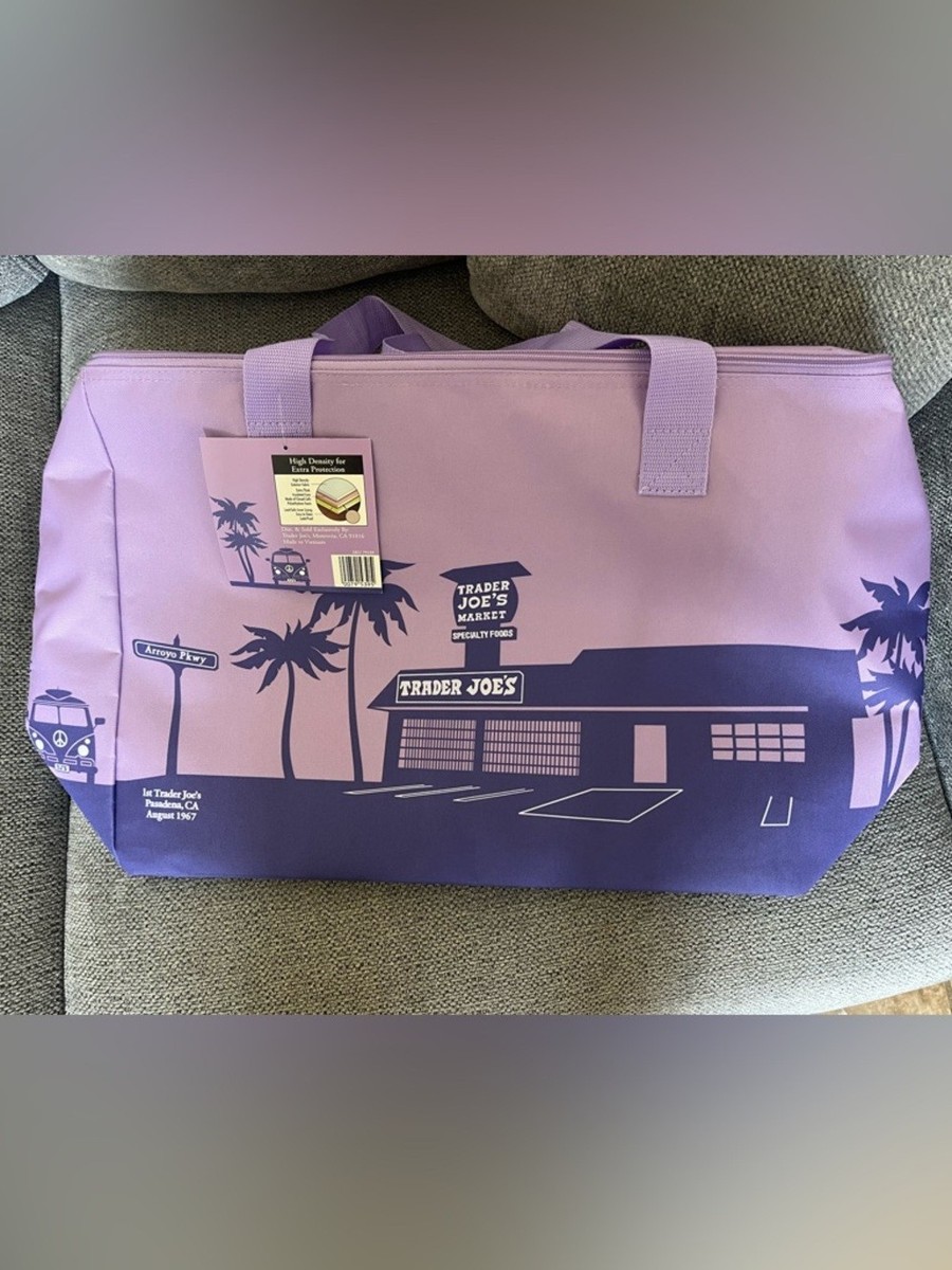 2026 New Trader Joe's Purple Rain Insulated Large Cooler Reusable