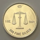Vintage Pacific Northwest Trade Unit Scales 1 Troy Ounce .999 Silver Round