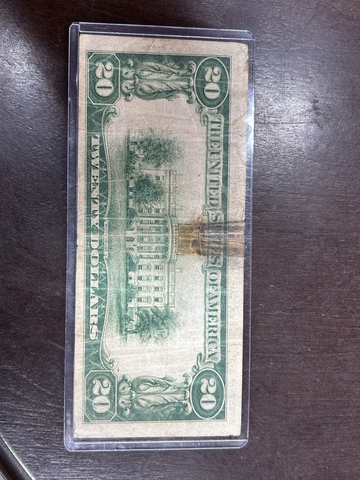 1929 Federal Reserve Of Richmond Virginia, 20.00 Dollar Bill - Image 2 of 2