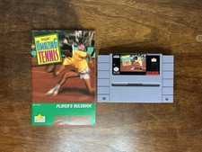 David Crane's Amazing Tennis Super Nintendo SNES Authentic Cart & Manual Tested