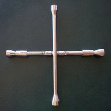 Vtg 14" Hollywood Accessories T118 Metric 6PT 4-Way Folding Lug Wrench 17mm-23mm