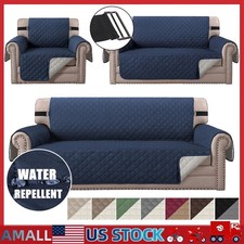 Quilted Sofa Cover Water Resistant Nonslip Couch Slipcover Furniture Protector