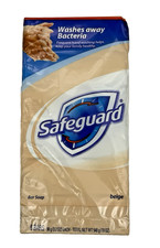 Pack of 6 Safeguard Antibacterial Deodorant Soap Bars Beige 3.2 oz New