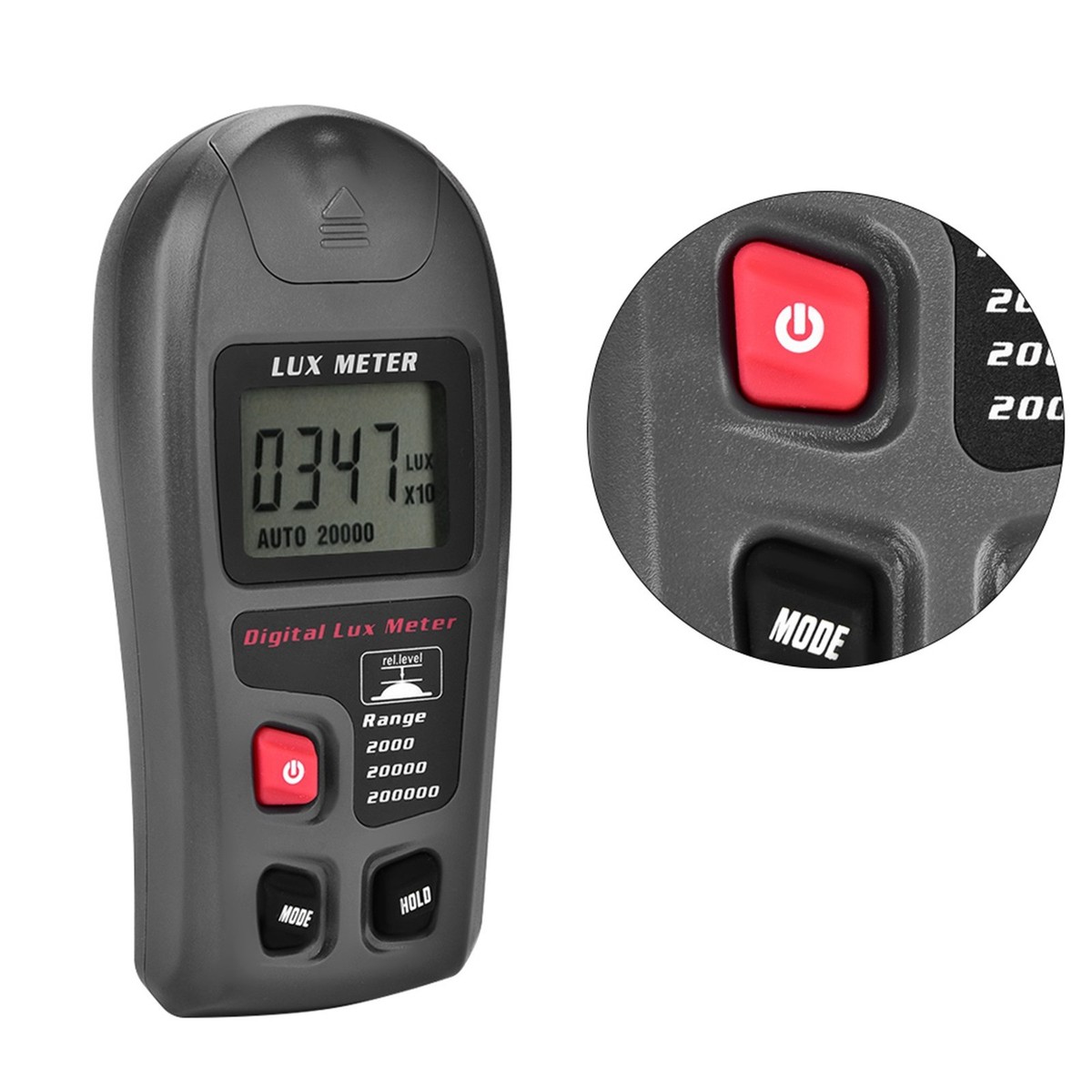 Digital Lux Meter Digital Light Meter - Handheld Lux Meter With Large LCD Display, 0.1 To 200,000 LUX Range For Indoor & Outdoor Use Digital Light Sensor - View #7