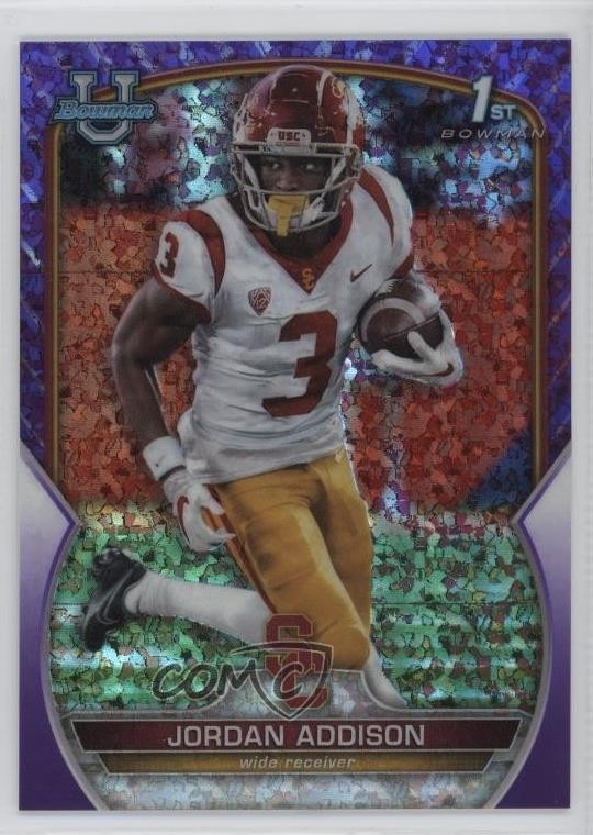 2022 Bowman U Chrome Purple Mini-Diamond Refractor /399 Jordan Addison #36 15ik