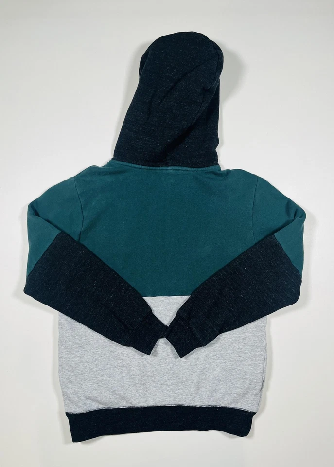 Volcom Hoodie Sweatshirt Mens Small Colorblock Green Gray Black Pullover Skate - Image 2 of 4