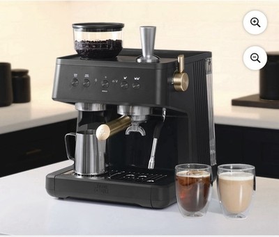 Thyme & Table Barista Grade Espresso Machine, 15-Bar Pressure, Grinder and Wand