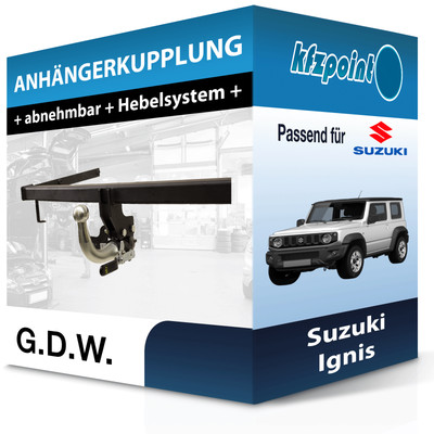 Für Suzuki Ignis 10.2016-jetzt G.D.W. Anhängerkupplung abnehmbar neu